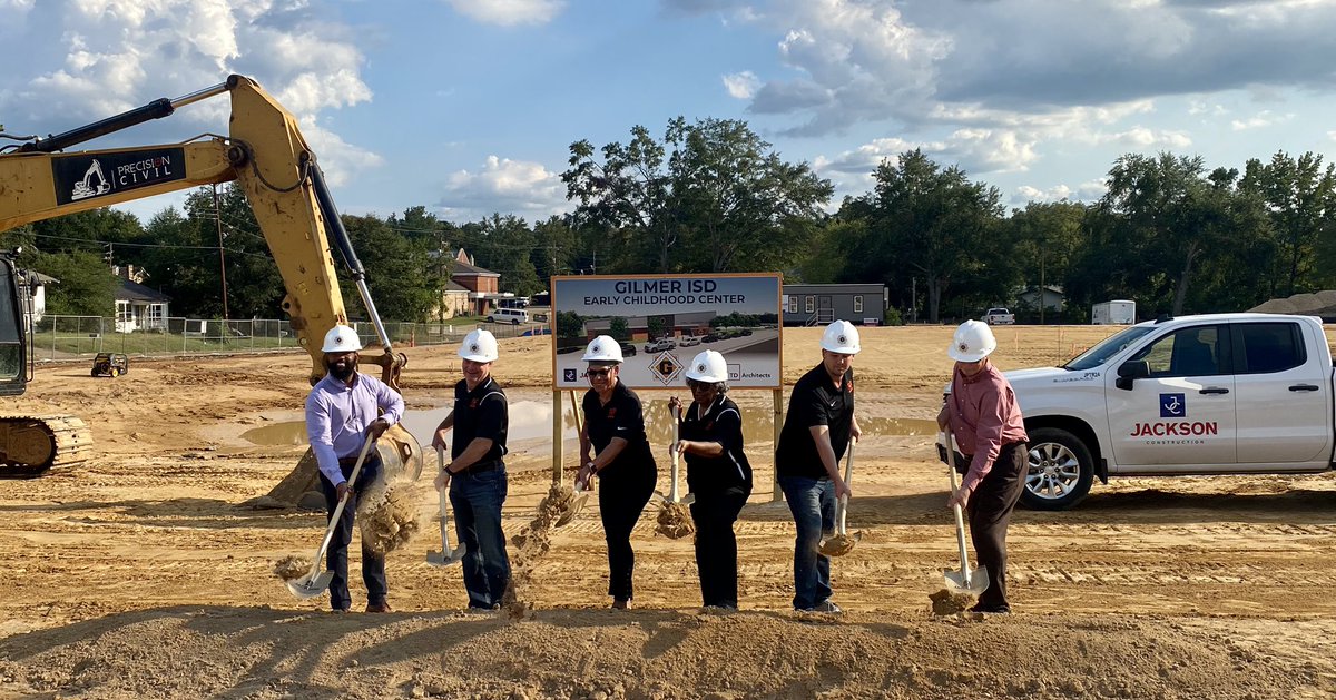 GilmerISDProud's tweet photo. Big things happening in GISD ✨Groundbreaking for the Early Childhood Center https://t.co/5bCzCg3utC