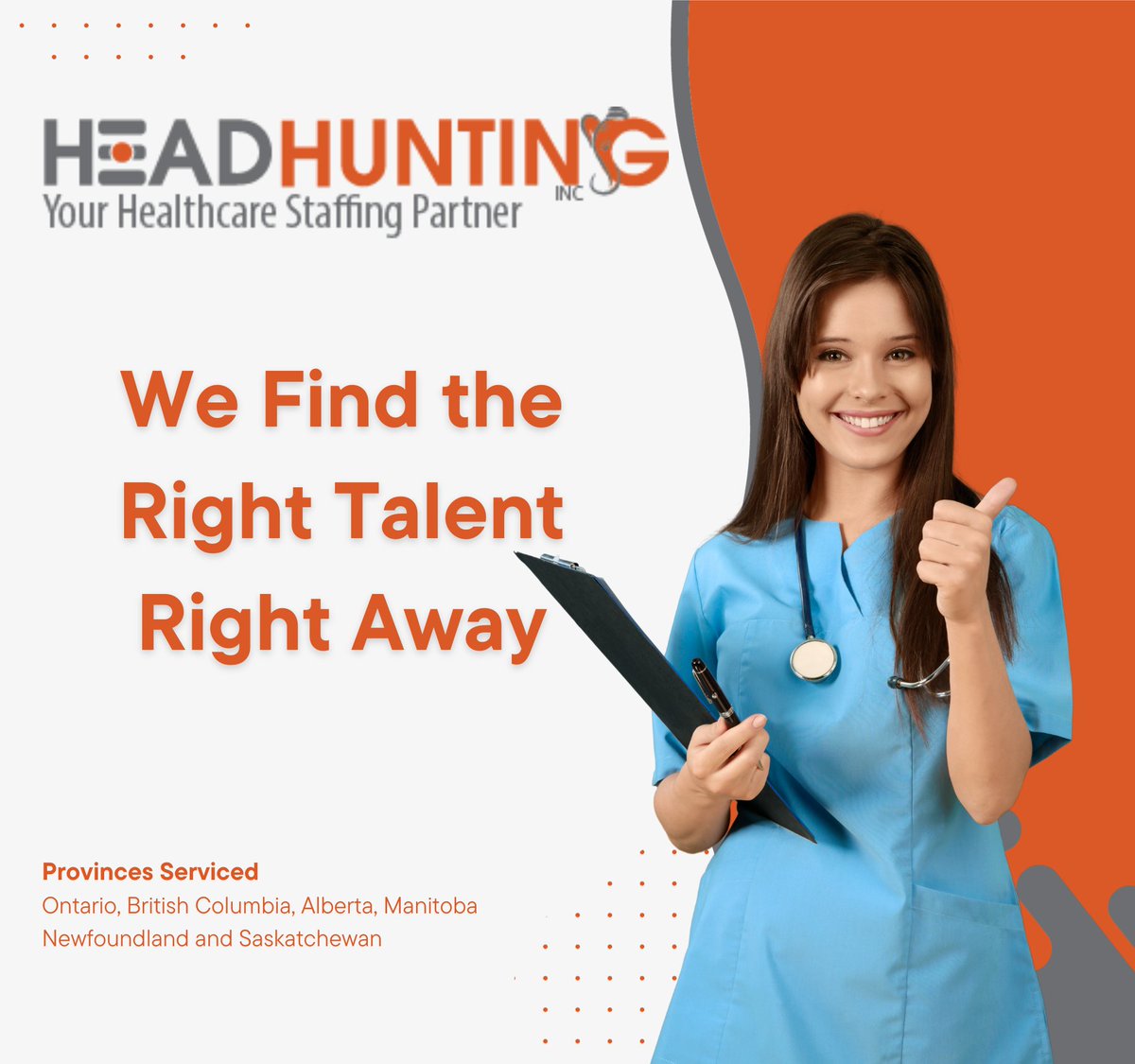 headhuntinginc's tweet photo. We know how to 'Find the Right Talent, Right Away.'
HHI operates as a healthcare staffing agency dedicated to assisting Long Term Care Homes, Retirement Residences. We Service #Ontario #Alberta #britishcolumbia #manitoba #newfoundland #saskatchewan
#seniorcare #healthcarestaffing https://t.co/2D0hXtW6b0