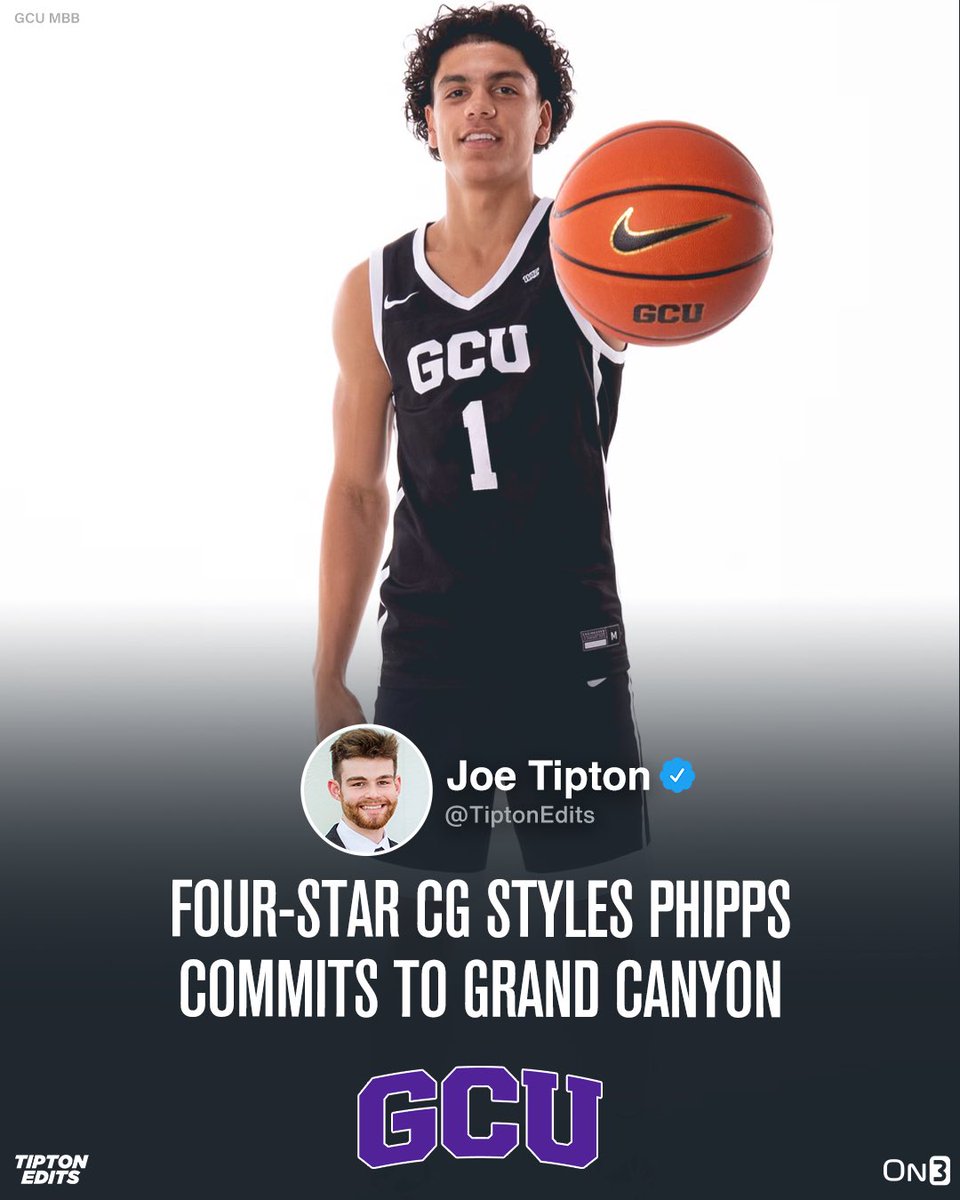 2024 four-star combo guard Styles Phipps tells me he’s committed to Grand Canyon. on3.com//news/four-sta…