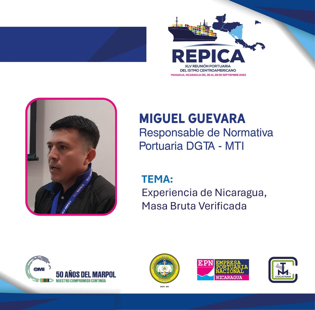 @cocatram El Sr. Miguel Guevara DGTA, presenta la Experiencia de Nicaragua sobre la Masa Bruta Verificada.