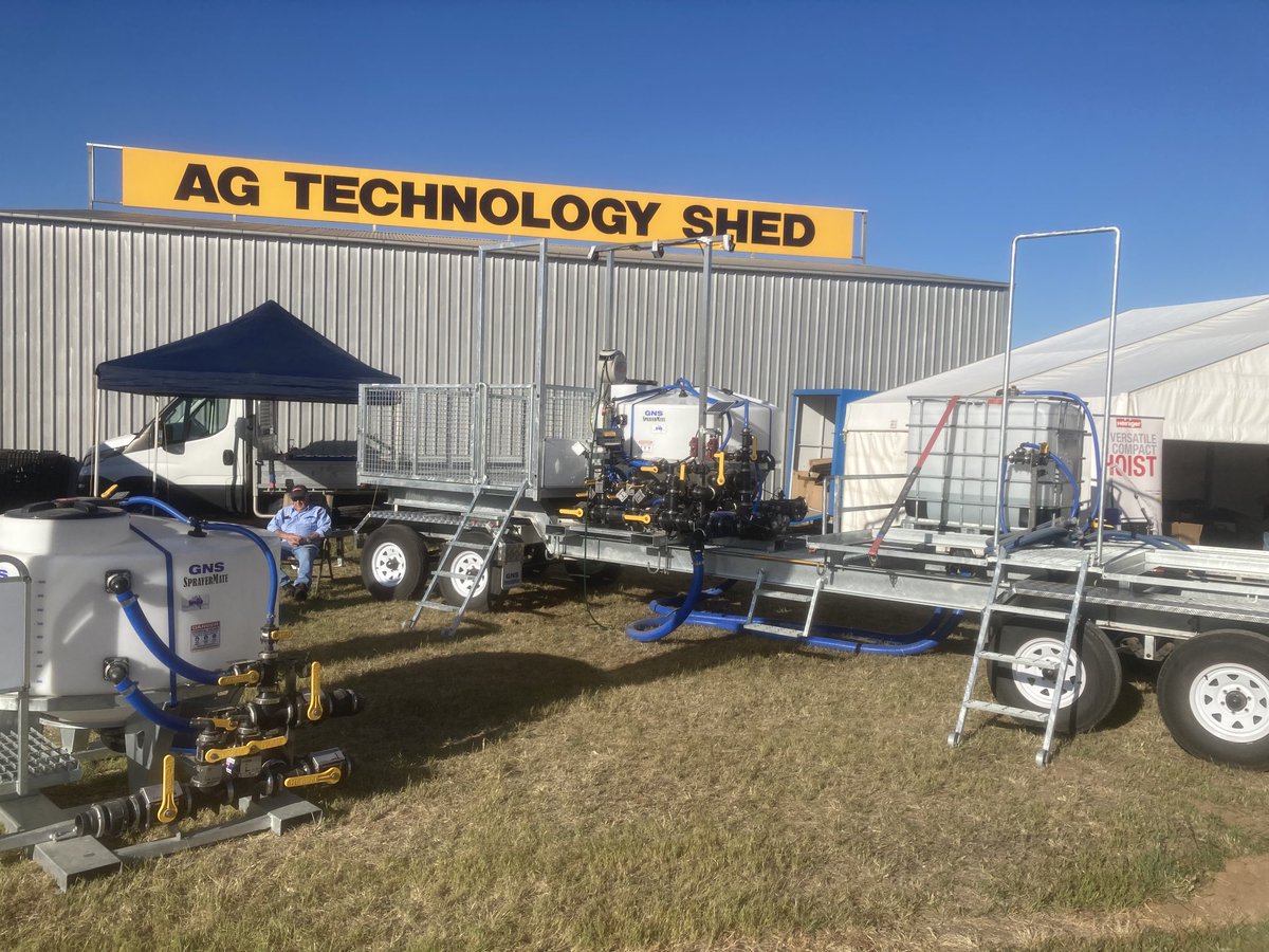 SprayerMate is at the Yorke Peninsula field days with a 1700L, 2 pump handler on a purpose built trailer capable of carrying 5+ Shuttles 6 enviro drums and 2 pallets of granular products/20L drums Site 731 Cunliffe road