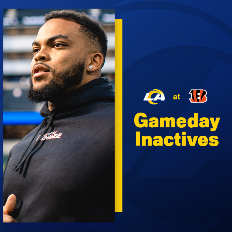 RamsNFL's tweet photo. WR Puka Nacua is active for MNF.