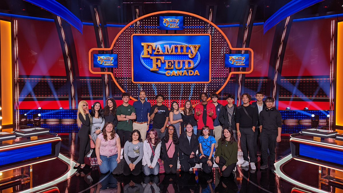 BMTM Communication Technology students visit @cbc for a taping of Family Feud Canada - with the hilarious host @gerrydee !