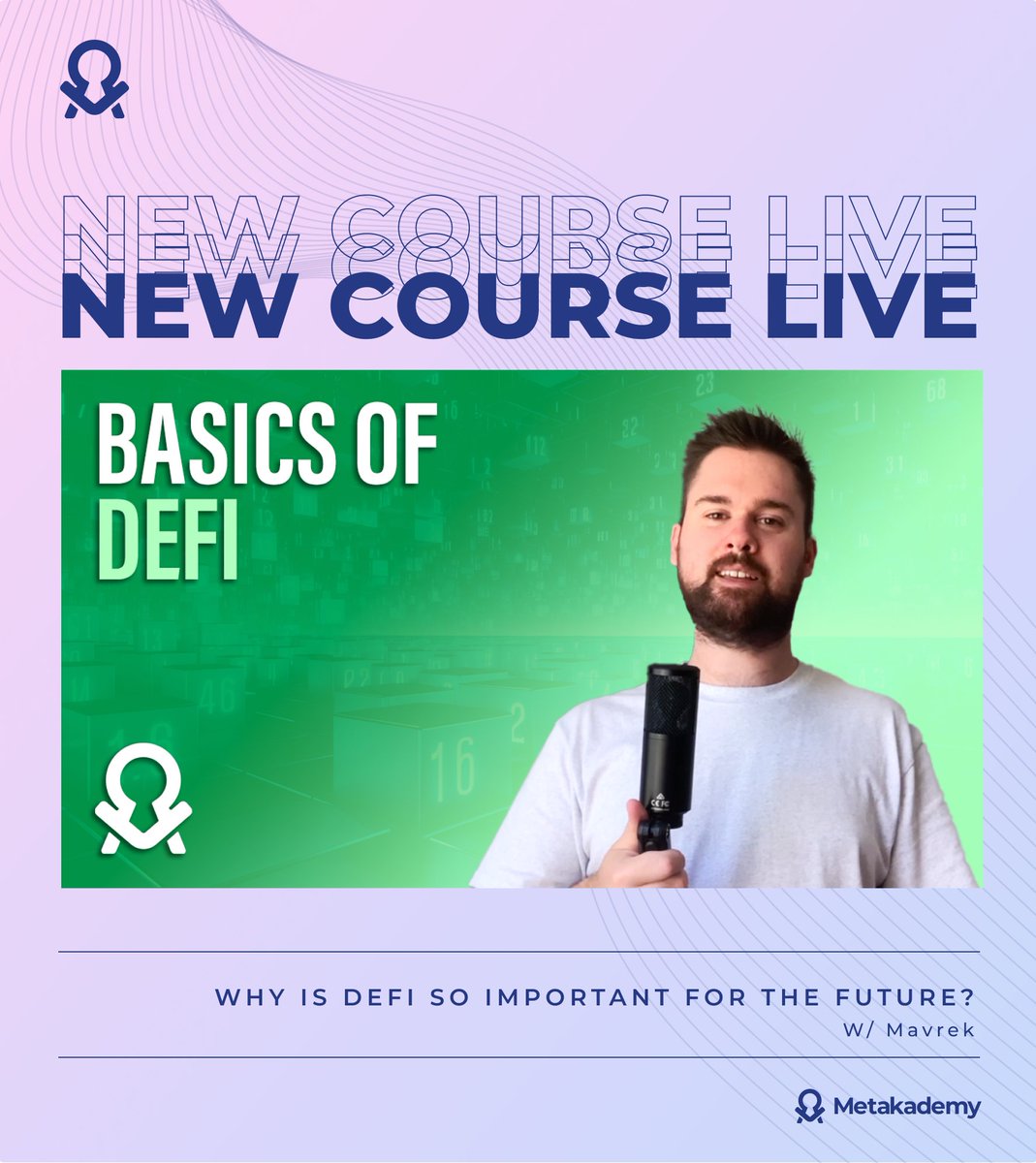 🚨NEW COURSE ALERT🚨

Learn how Decentralized Finance is going to revolutionize our future from Metaguide <a href="/themavrek/">Mavrek</a>

Streaming now on Metakademy 👇