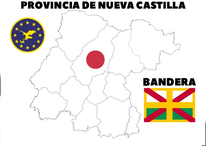Mapa de la Provincia Libre y Unida de Nueva Castilla.
