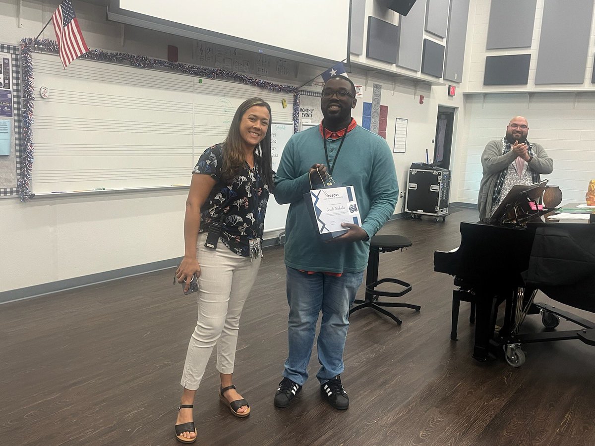 chskisd's tweet photo. 🐾 CHS Staff Of The Month Of September 👏 Congratulations 🎉 #gobobcats #BobcatPRIDE #weareKISD https://t.co/3oOIBeAMuX