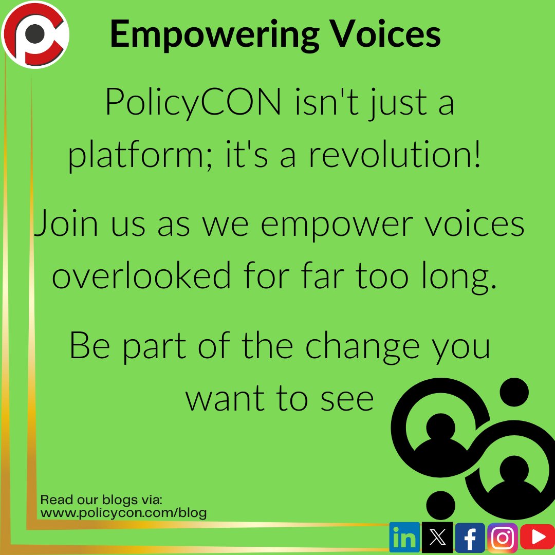 policycon's tweet photo. Opposing Preconceived Notions

@Harisah Aziz challenges preconceived notions in #policy through her insightful blog

See how #PolicyCON amplifies voices &amp; connects individuals with policy #stakeholders towards change.

https://t.co/FoFJeIeqVR

#publicpolicy #Diverse #PolicyChange https://t.co/2MC3MTgydt