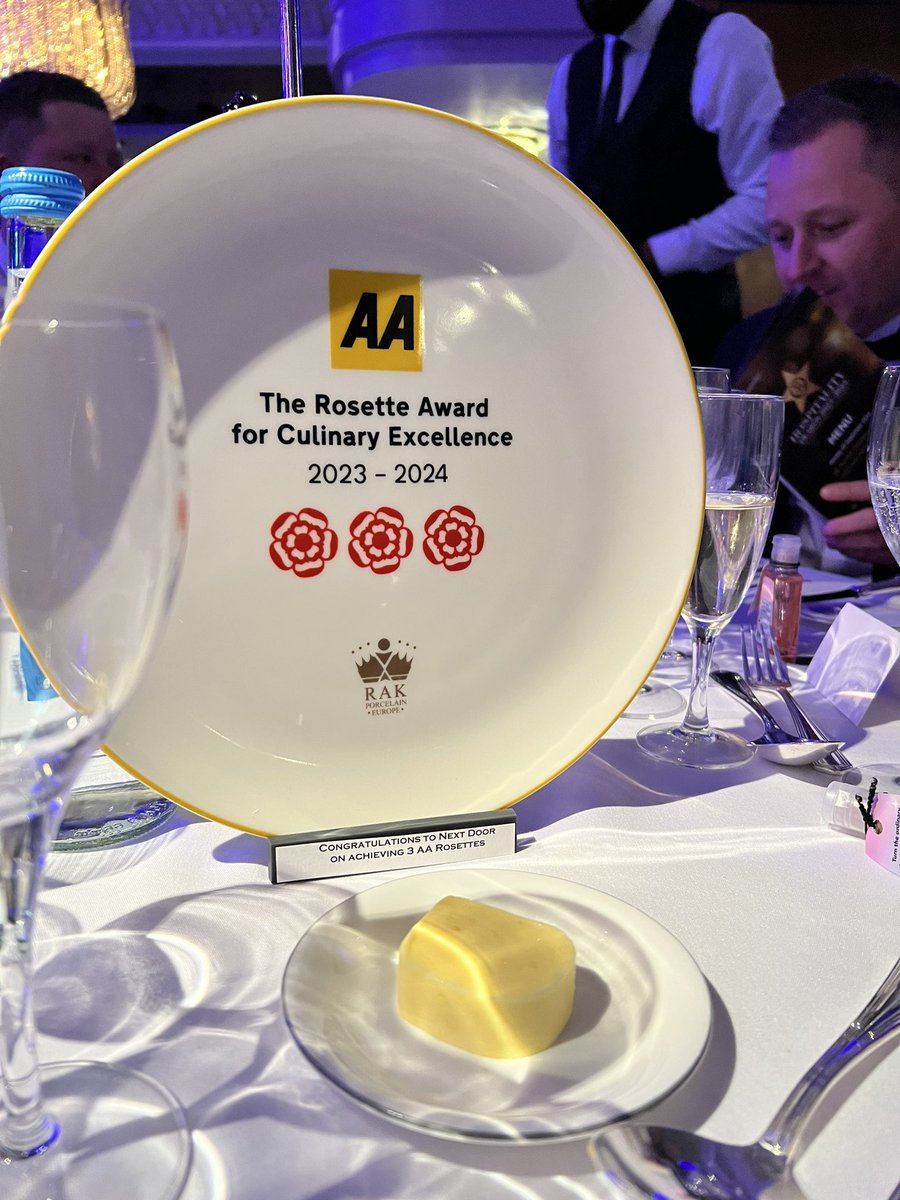 Exciting to be awarded 3 rosettes at the #AAawards