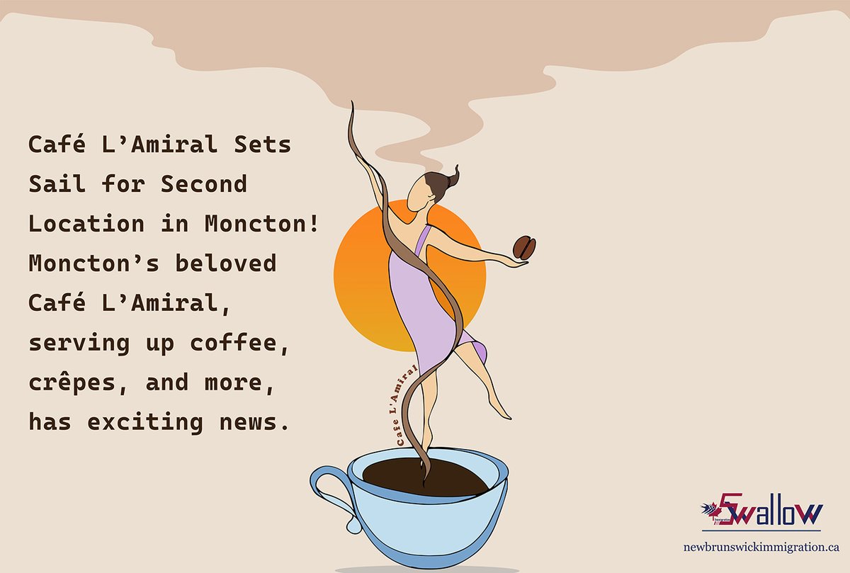 NewbrunswickCa's tweet photo. Café L’Amiral Sets Sail for Second Location in Moncton!
#cafélamiral #moncton #secondlocation #café #coffee #crêpes #PierrickHeudes #UniversityAvenue #drgeorgel #dumonthospital #homemade #heudes #deliciousfood #pastries #paninis #frenchpastry #chef #MonctonsCaféLAmiral https://t.co/8hBw1EwpHM