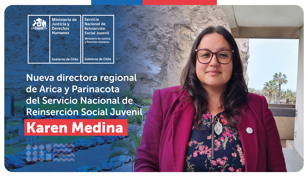 📢Les presentamos a Karen Medina, directora regional de Arica y Parinacota del nuevo Servicio Nacional de Reinserción Social Juvenil.

✅Psicóloga de la Universidad de Tarapacá, cuenta con 12 años de experiencia laboral en el área Infanto Juvenil. 

📲Más: minjusticia.gob.cl/se-realiza-nom…