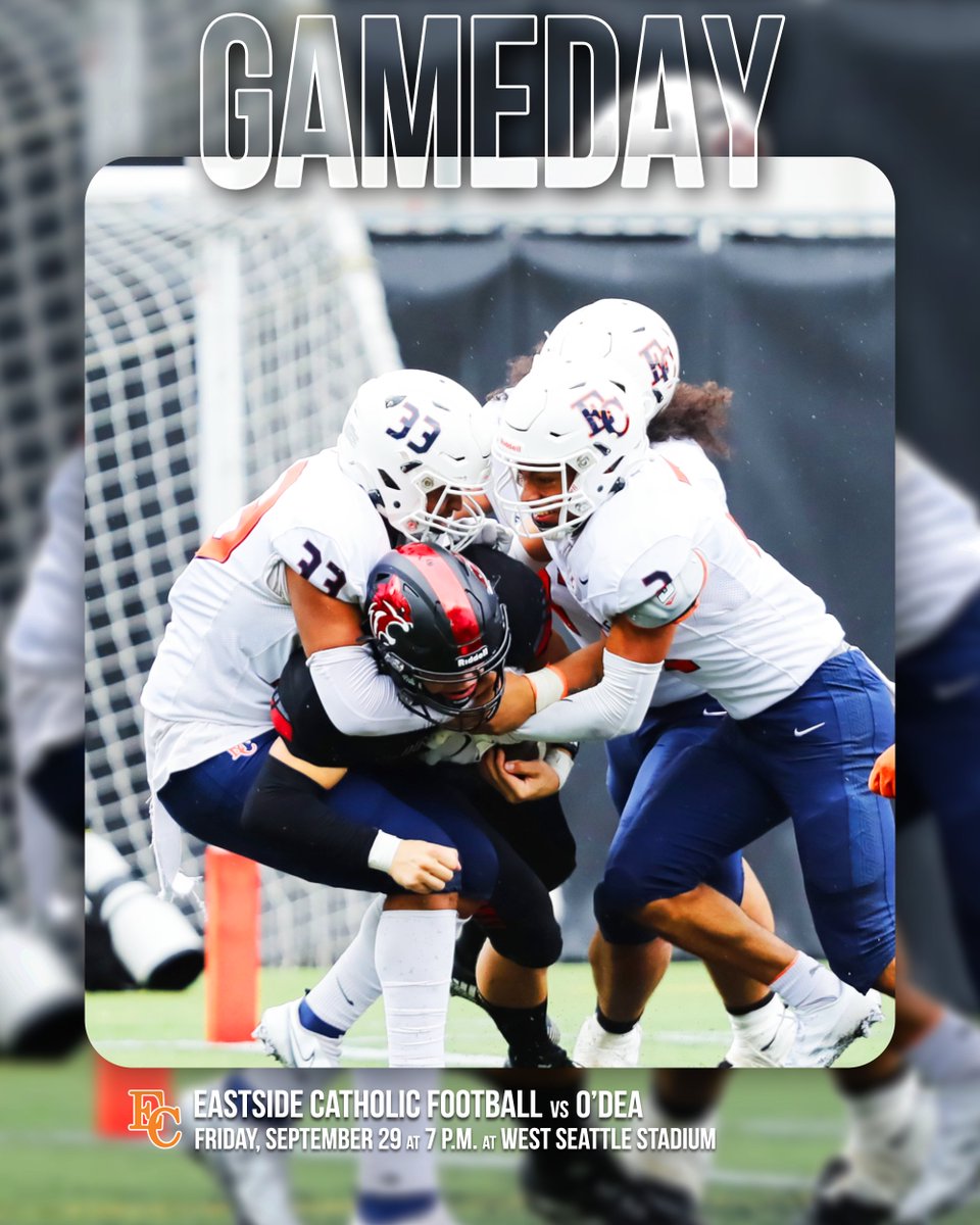 It’s 🏈 GAMEDAY ‼️

🆚 O'Dea
🕑 7 p.m.
📍 West Seattle Stadium

#RollCru x #WeAreEC