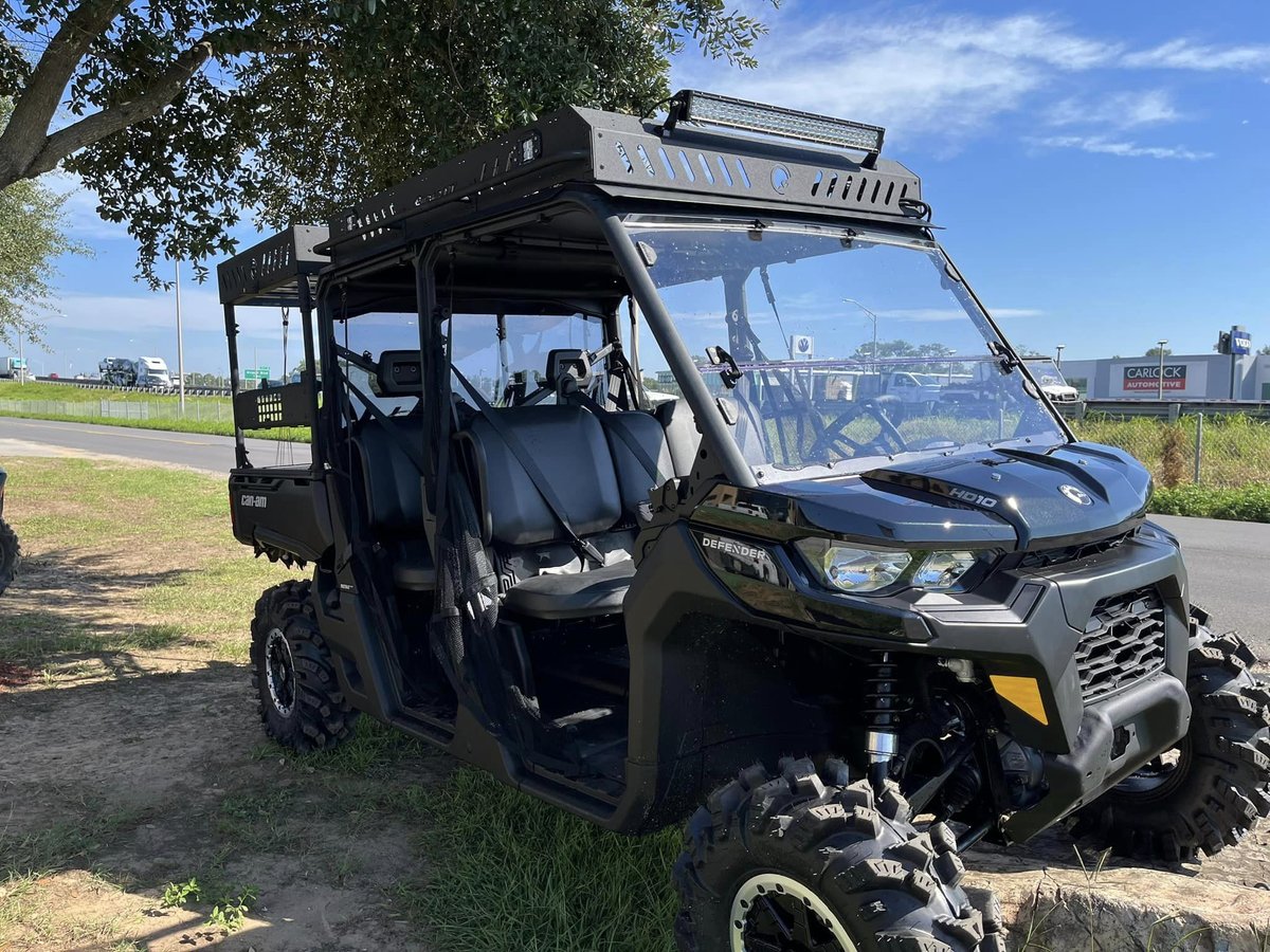 superatvtweet's tweet photo. 🦆 #HallsMotorsportsMobile got this
@canam #DefenderHD10 ready for the #hunt!
With the #SuperATV Outfitter Bed &amp; Roof Rack, and a 3
" lift kit to make room for those #IntimidatorTires, on
our #BeadlockWheels, it's a bad time to be a #duck!
🤘😎 #LetsGoHunting #HallsMotorsports https://t.co/JFtb6Q3dlX