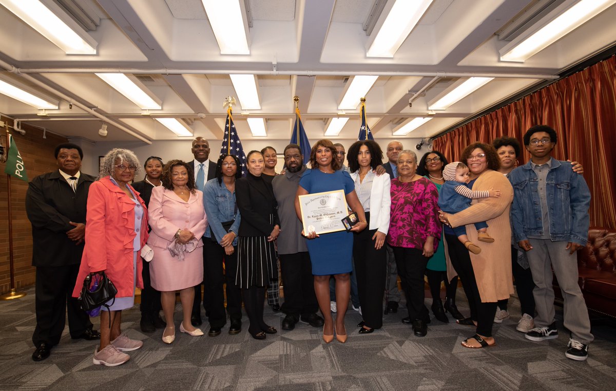 At today's historical appointment, Dr. Lynn M. O'Connor became the first Black female to assume the role of an NYPD surgeon. Dr. O'Connor is a colorectal surgeon and intends to use her new position to raise awareness about the importance of colon &amp; rectal health.