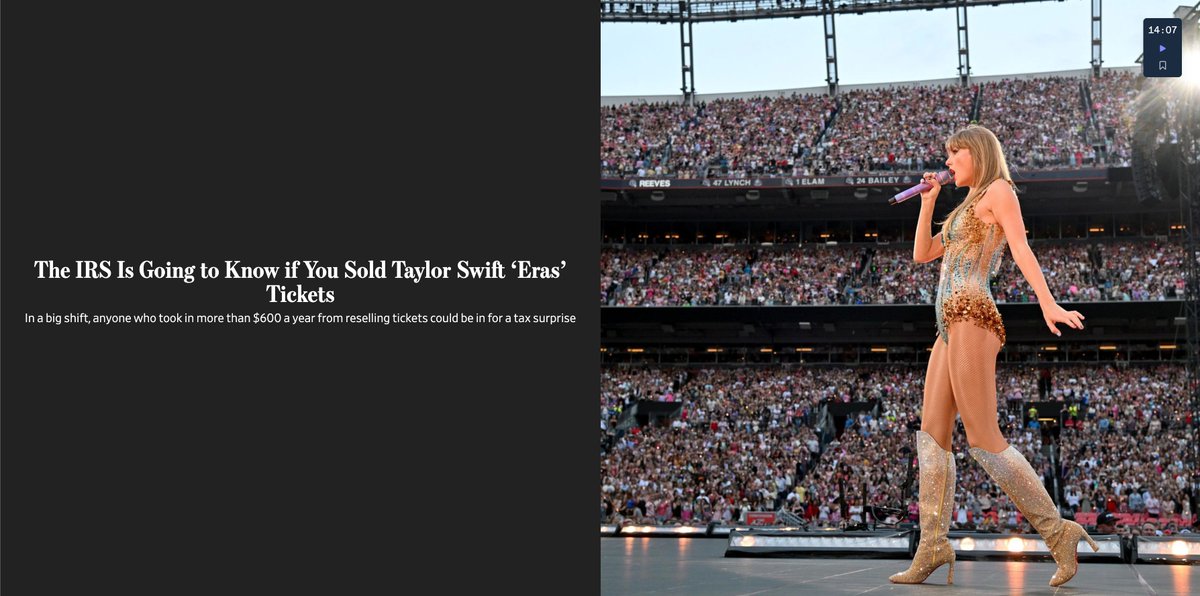 Who IRS will go after:
- $600 venmo's
- Etsy stores
- Taylor Swift Fans

Who the IRS will not go after:
- Politicians
- Billionaires