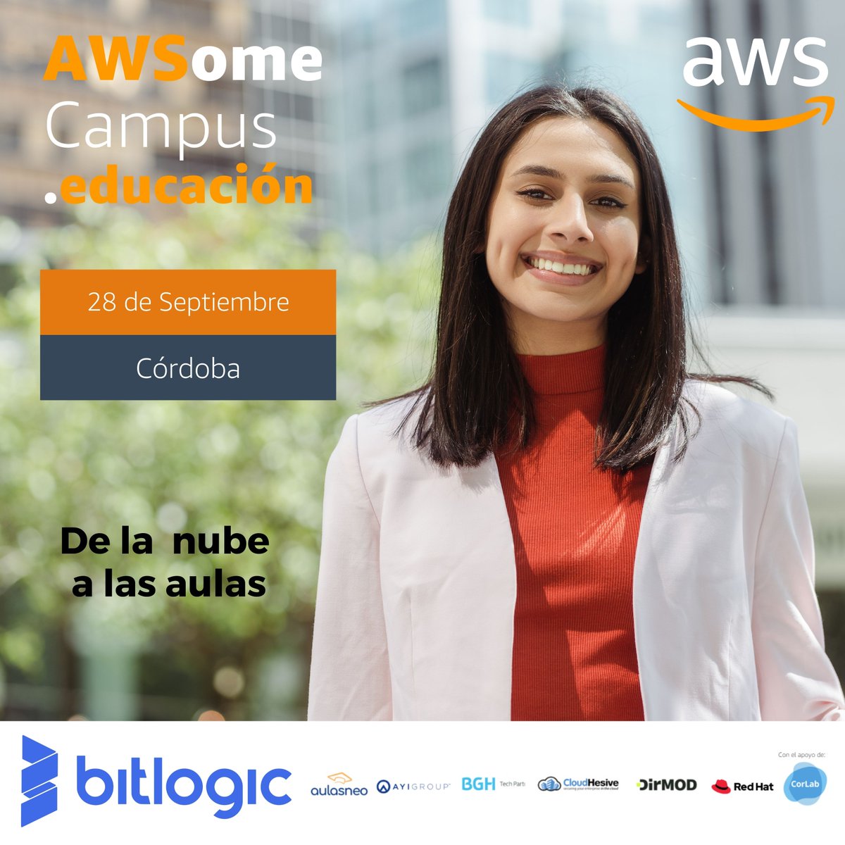 bitlogicos's tweet photo. Se viene el “AWSome Campus” de @awscloud y ¡será en nuestra casa!😎
Tendencias y el futuro en educación, el impacto de la #IA y casos de éxito de modernización digital serán los principales temas que se abordarán en el evento. 🙌
#AWS #Cloud #Edtech #Educación #InCloudWeTrust https://t.co/aVk8Ice2hq