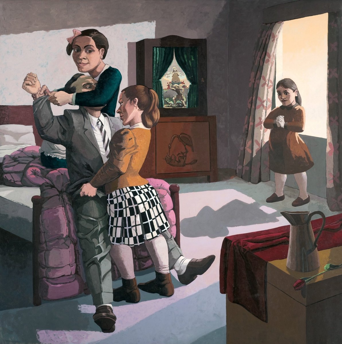 Poesia_boreal's tweet image. &quot;La familia&quot; (1988), de Paula Rego (Portugal 🇵🇹, 1935-2022).

#Arte #NuevaFiguración #PaulaRego
