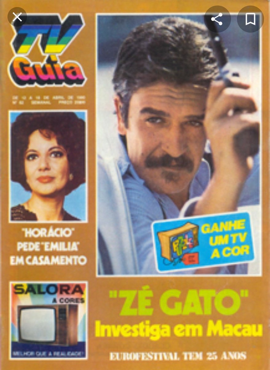 "Ganhe um TV a cor". Saudades do tempo em que se sabia que o aparelho que transmitia a televisão se chamava televisor. 👌