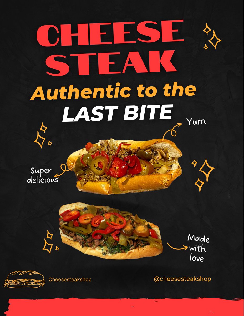 cheesesteakcorp's tweet photo. Start this week off with Philly cheese steak: Bursting with authentic Philly flavor.

#thecheesesteakshop #cheesesteakshop 
#phillycheesesteak #bayareafood #bayareaeats #sffood #sfeats #mondaymood https://t.co/kCBneRrrbU