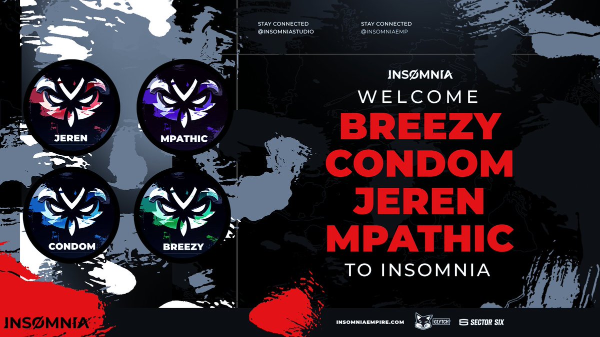 InsomniaEmp's tweet photo. Introducing more members to our Warzone Team   

#IEonTop🦉 

🦉@lxrdmfbreezy
🦉@kickcondom
🦉@xJerenn
🦉@Mpathic_

🌐Website https://t.co/GzGRTzNO4F 
🎨Studio @lnsomniaStudio https://t.co/5JYyRRd8bW