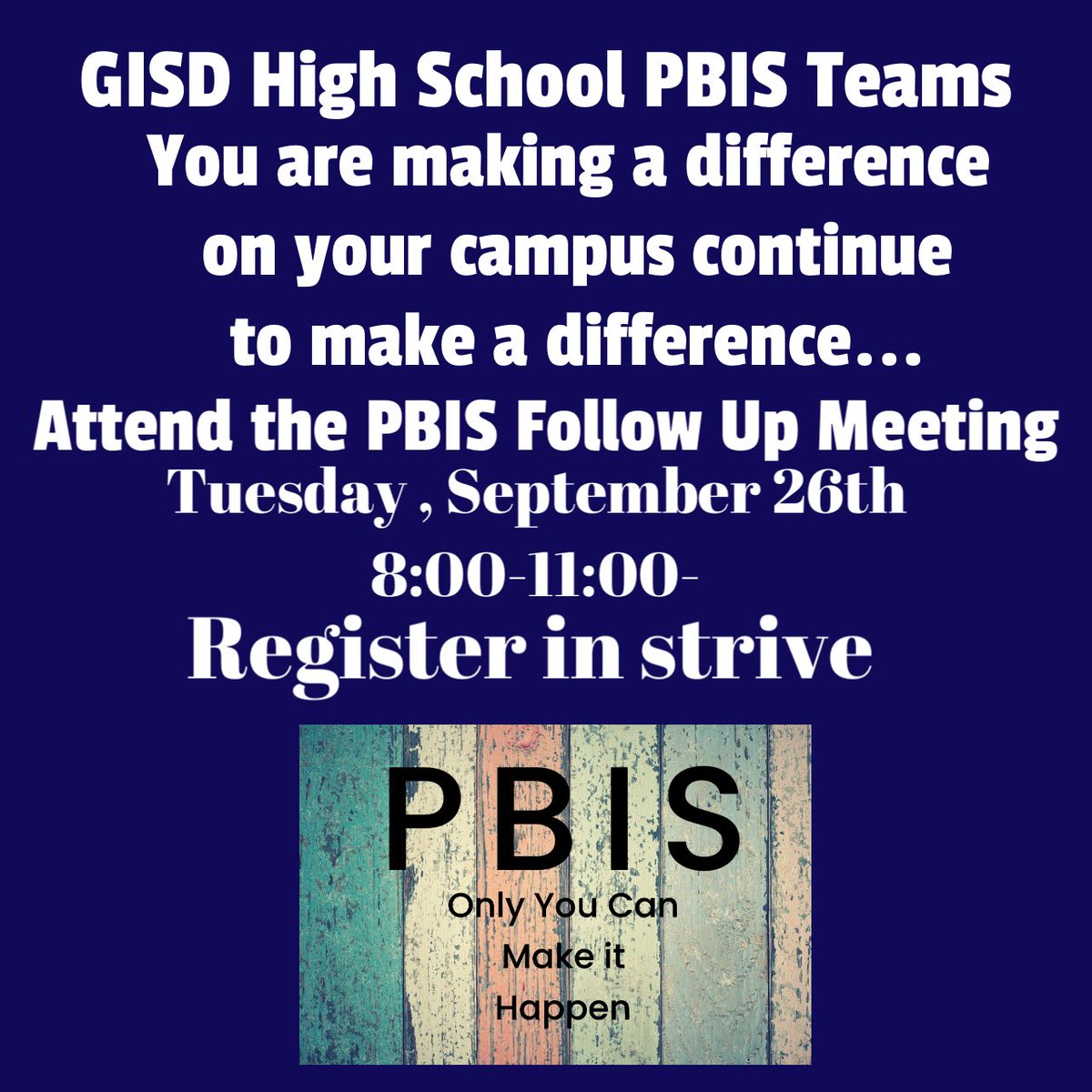 ⬇️⬇️⬇️GISD High School PBIS Teams‼️We want to see you there‼️ @gisdstudentserv @dawnjesmer2 @Carodr02 @stefstew82