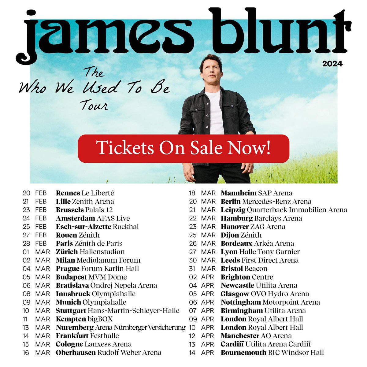An arena full of women. Lads, what are you waiting for? jamesblunt.com