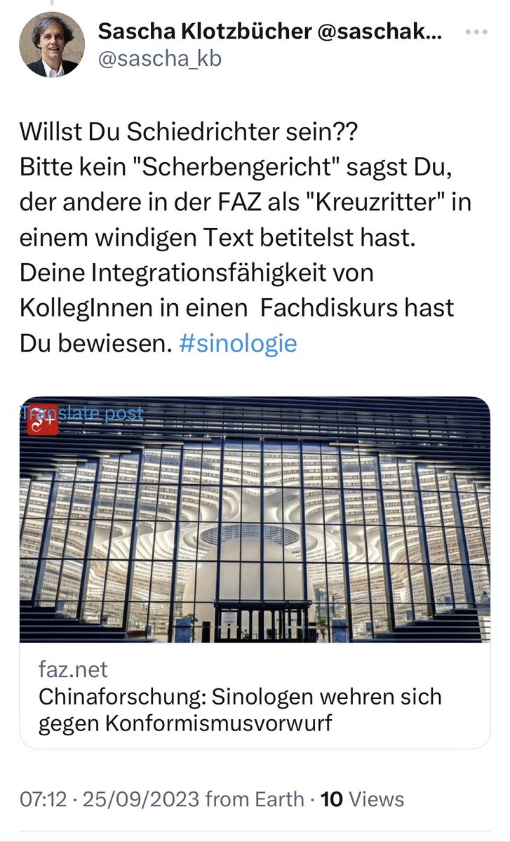 AMFChina's tweet image. Als Teil der überfälligen Reform der 🇩🇪 #Sinologie müssen wissenschaftliche Standards besser gesichert werden: Offenheit, Authentizität, Wahrheitsverpflichtung, das Recht des Zweifels und der Kritik. Hier sind insbesondere Fachgesellschaften wie die #DVCS und #EACS gefordert.