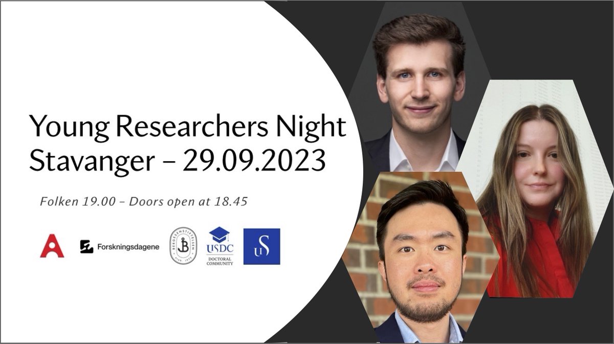 It is autumn🍂 & the annual @forskningsradet #forskningsdagene outreach week is here 🤩! Great opportunity to get to know young researchers 👩‍💻👨‍🔬from @unistavanger at the Young  Researcher's Night organized by @yngreforskere. Come join us!
👉 Friday Sep. 29th 19:00 at @Folken
