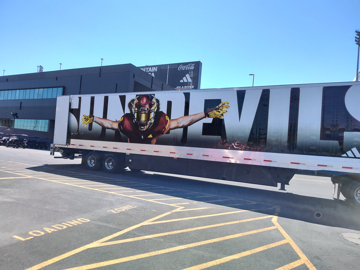 DevilsDigest's tweet photo. First road game is upon us, so time to bring out the Dircks Moving equipment truck out https://t.co/0Wco8Rblyc