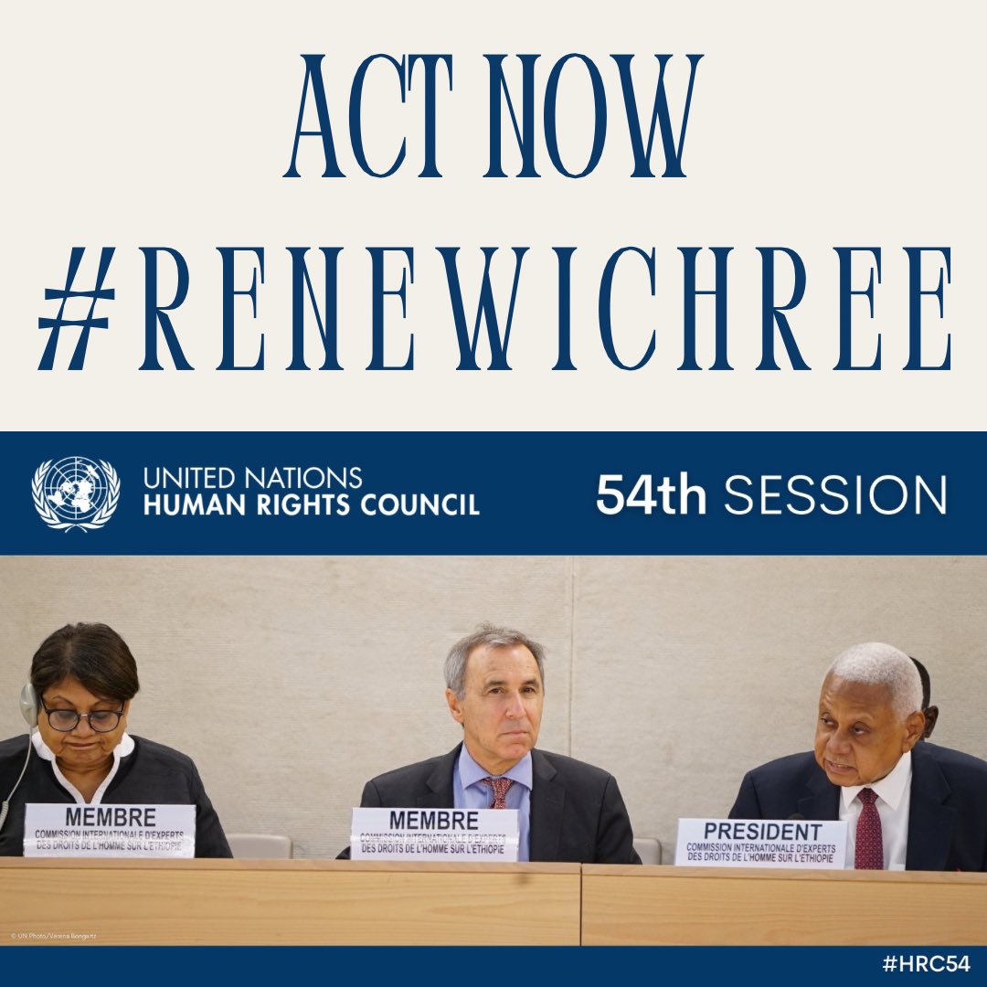IT’S LIVE‼️

📣Let's raise our voices to #renewICHREE and uphold human rights. 

Send 🗺️ EMAIL Campaign to <a href="/EU_Commission/">European Commission</a> <a href="/UN_HRC/">UN Human Rights Council</a> <a href="/SecBlinken/">Secretary Antony Blinken</a> <a href="/USAmbUN/">Ambassador Mike Waltz</a> to be a part of #Justice4Tigray. 

🔗 CallItAGenocide.com 📧