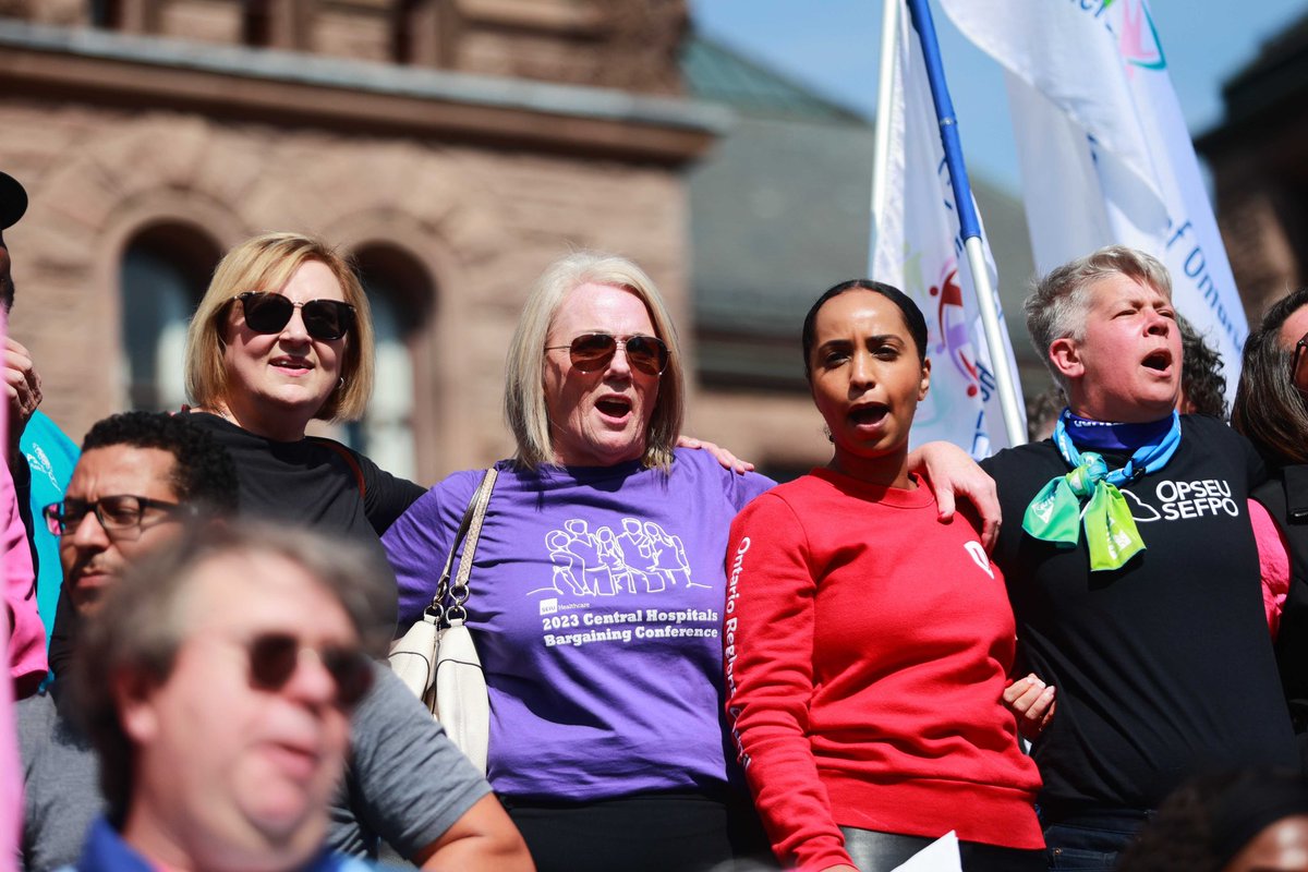 SEIU Healthcare members and staff joined thousands of healthcare workers at Queen’s Park today to rally against Doug Ford’s healthcare privatization plan.