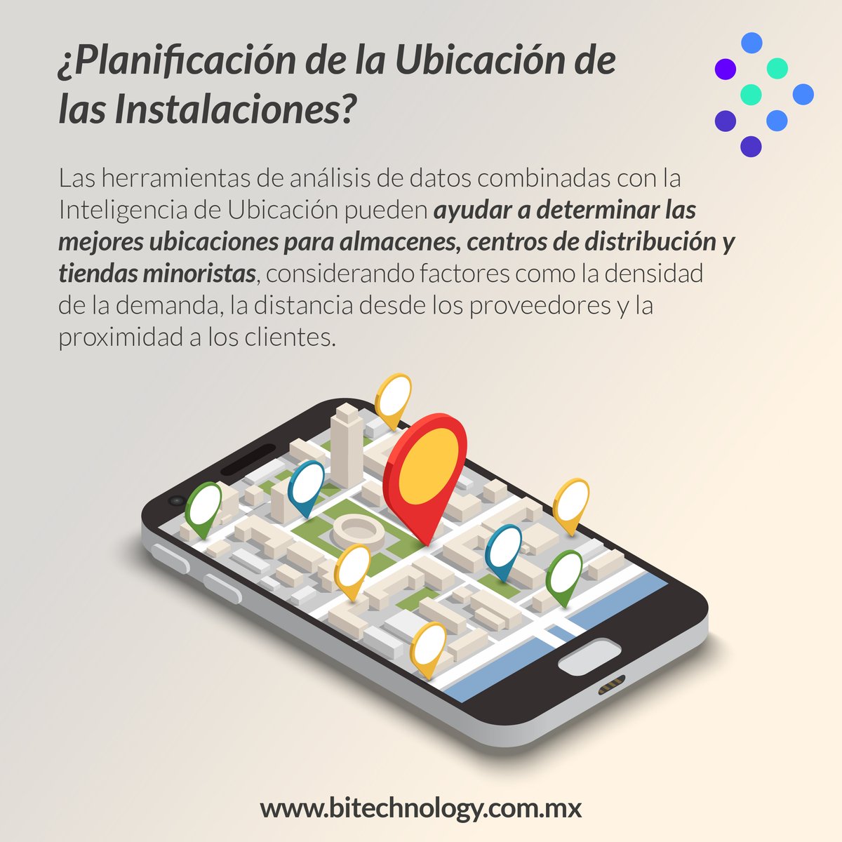 ¿Planificación de la Ubicación de las Instalaciones?
 
¿Pero sabes como puedes incorporarlo en tu empresa? Clic aqui: 📲eli.bitechnology.com.mx

#intelligencesolutions #technology #logistica #logistic #logisticaytransporte #logisticssolutions #ia