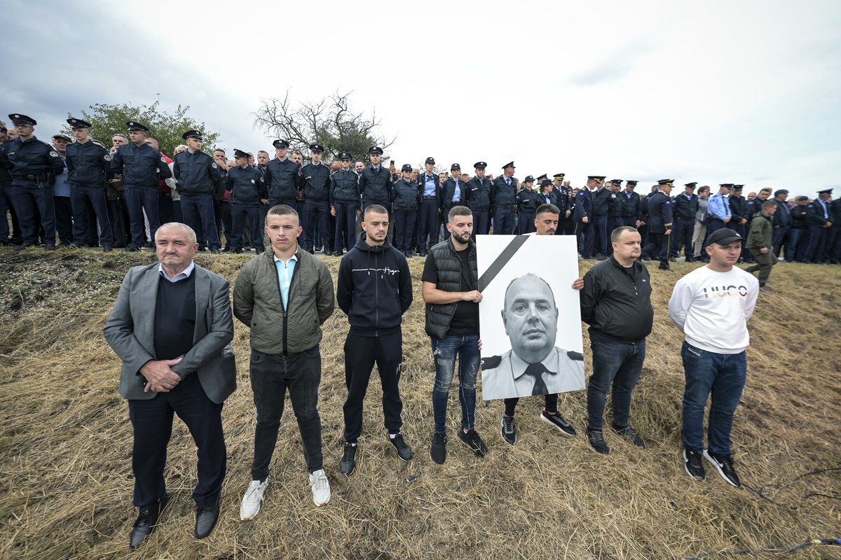 Today, Sergeant Afrim Bunjaku was laid to rest as a hero of our Republic. He was killed in the line of duty while protecting the territorial integrity and rule of law of our country, during an orchestrated terrorist attack by Serbia's criminal groups.