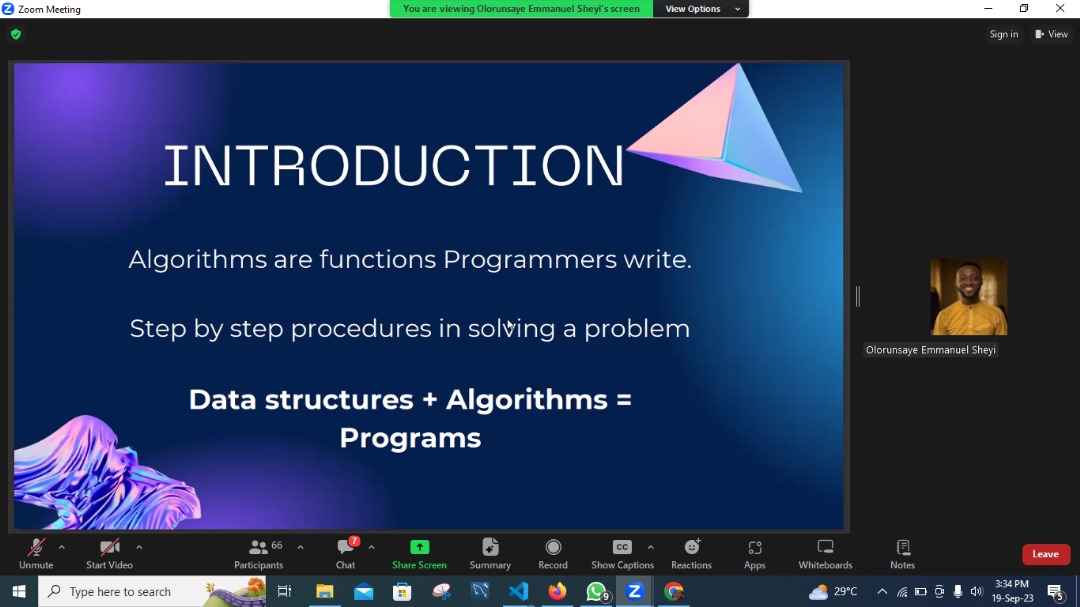 Oluwasheyi_87's tweet photo. I had a rare opportunity to discuss Types of Algorithms in one our peer review with my @TIIDELab fellows and it was a great time. We talked about the types of #SortingAlgorithm & the practical application of this concept in our #FintechProject, #PadiPay. @Shamdex2000 https://t.co/WwQBHhOeRB