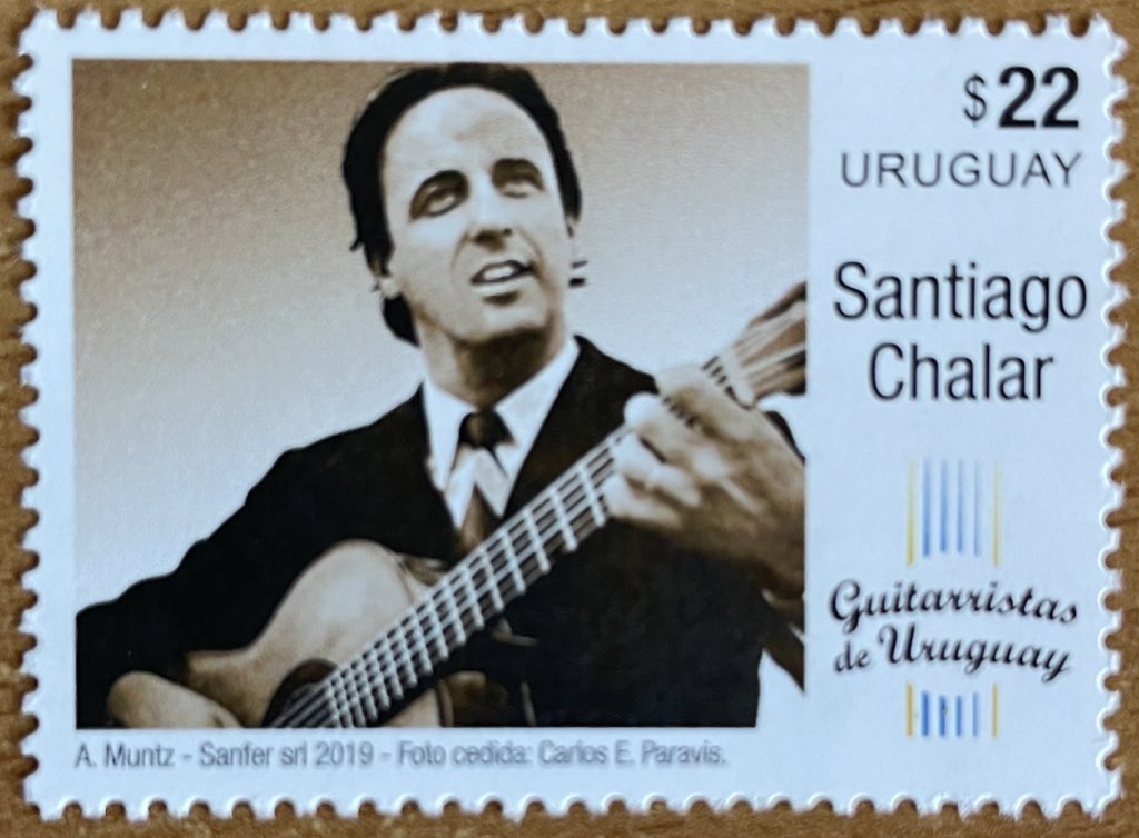Today we celebrate a new anniversary of the birth of Santiago Chalar, the talented Uruguayan composer and musician. His melodies have left their mark on national folklore 🎶 #SantiagoChalar #Uruguay #philately UY 2946