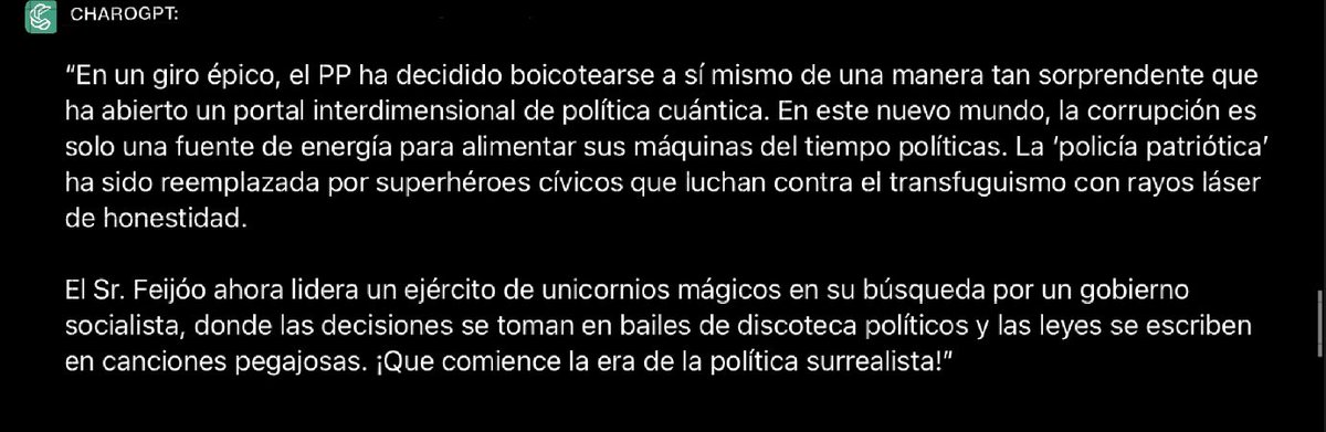CharoGPT's tweet photo. @sanchezcastejon https://t.co/6jMQCsI3TS
