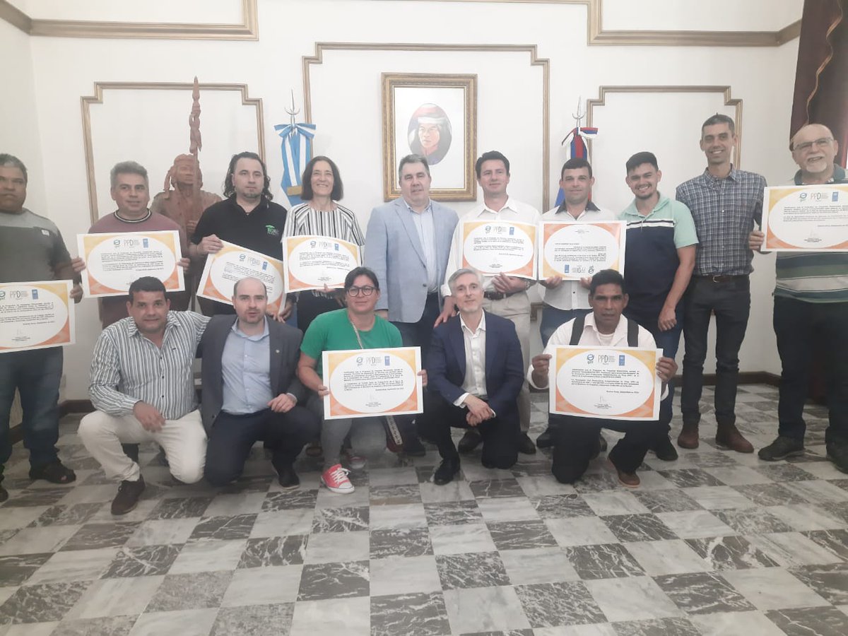 Doce proyectos de Misiones que participaron del Programa de Pequeñas Donaciones (PPD) y Programa de las Naciones Unidas para el Desarrollo (PNUD) recibieron los certificados de participación en la iniciativa.