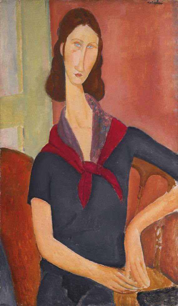 franch_laura's tweet photo. Jeanne Hébuterne, pintora, amante y musa de Modigliani, pasará a la posteridad por su trágica historia de amor con el artista italiano… pero lo que no es tan sabido es que parece que casi solo en los retratos que Amadeo le hizo a Jeanne, pintó el iris en sus bellos ojos azules. https://t.co/DUusgD69DP