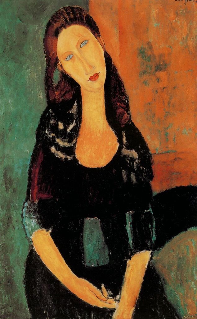 franch_laura's tweet photo. Jeanne Hébuterne, pintora, amante y musa de Modigliani, pasará a la posteridad por su trágica historia de amor con el artista italiano… pero lo que no es tan sabido es que parece que casi solo en los retratos que Amadeo le hizo a Jeanne, pintó el iris en sus bellos ojos azules. https://t.co/DUusgD69DP