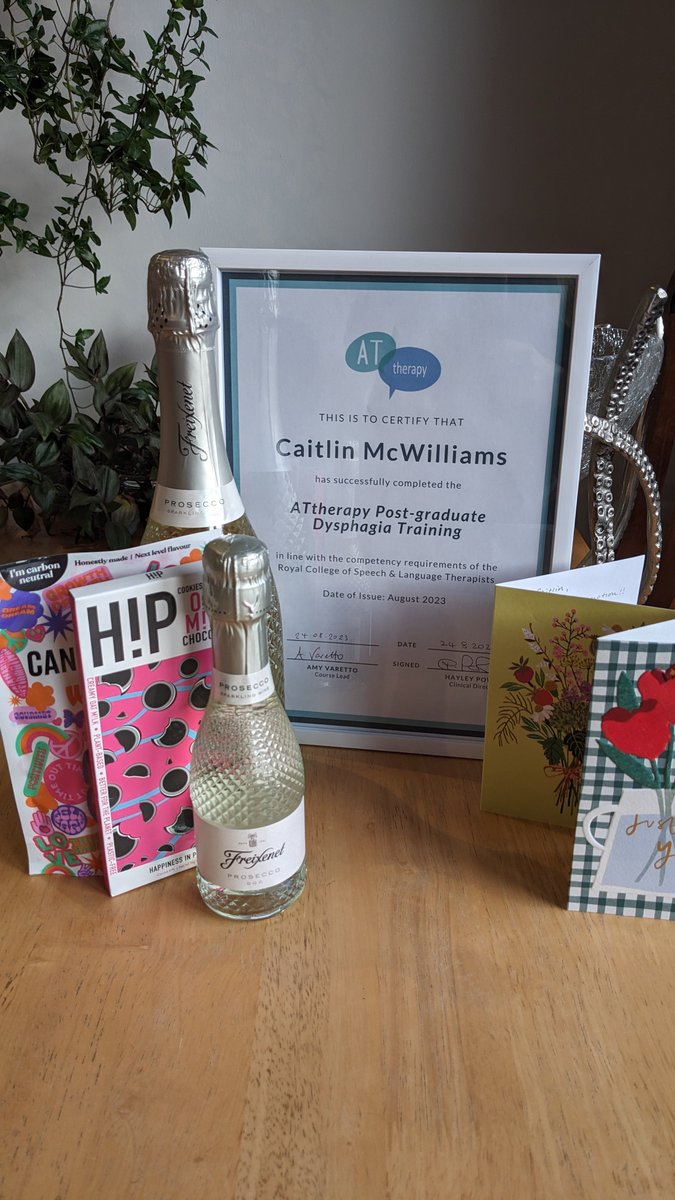 Two happy bits of news from the last few weeks - very glad to say I passed my #dysphagia competencies and I am now a #Band6 #specialist #SLT, wahoo!