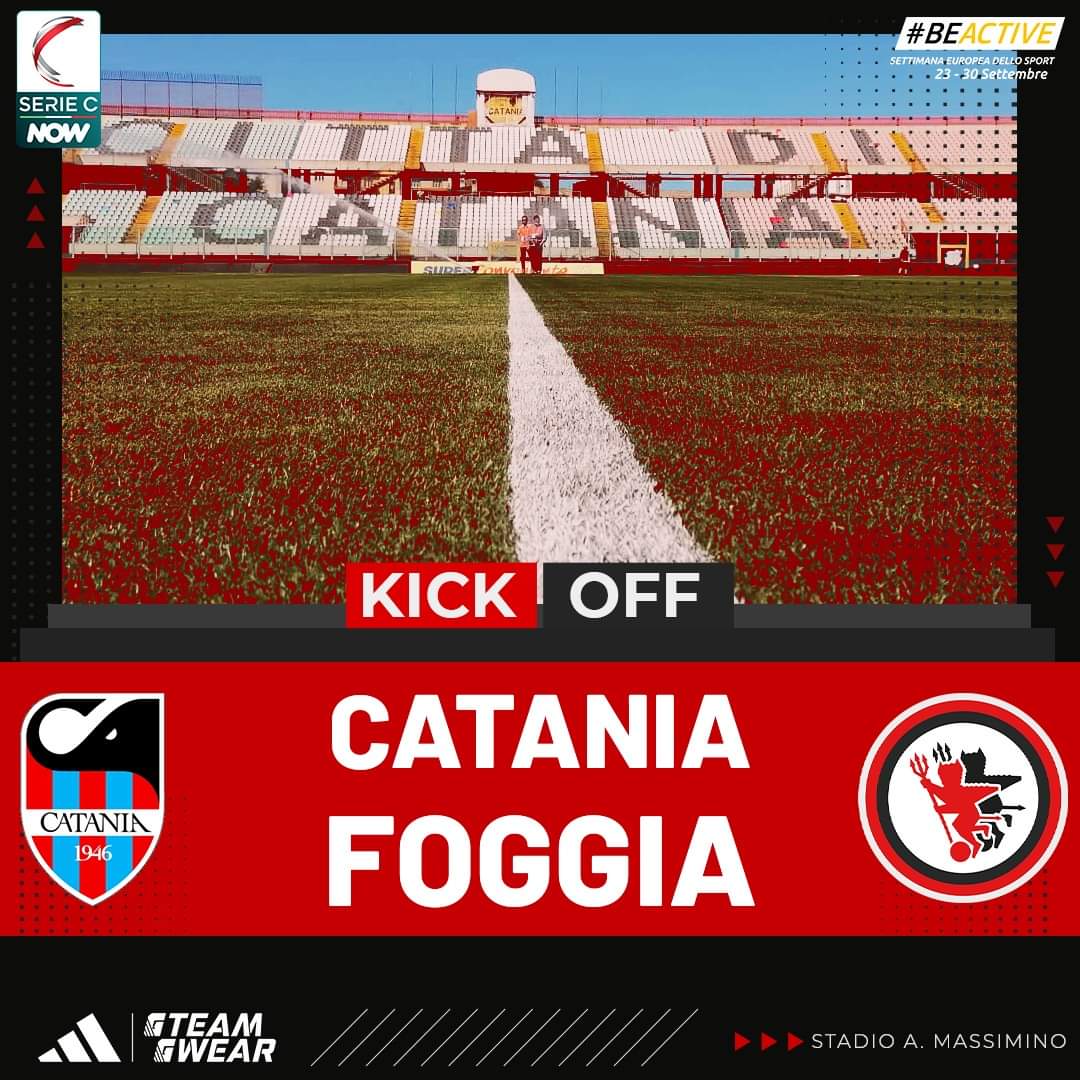 CalcioFoggiaoff's tweet photo. 𝗞𝗜𝗖𝗞 𝗢𝗙𝗙 🔴⚫
È iniziata #Catania 🆚 #Foggia . Il primo pallone del match è giocato dai rossoneri

#ForzaFoggia #NonTiLascioMai
#CATFOG #SerieCNow https://t.co/IjuSGvNI4e