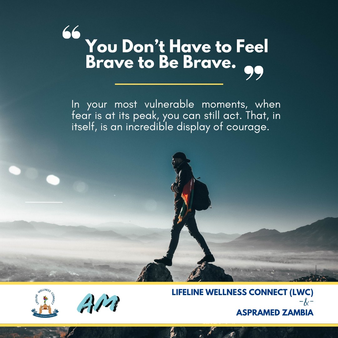 📌 “You Don’t Have to Feel Brave to Do Brave Things”

➡ Courage isn't the absence of fear or doubt but the willingness to push forward despite those feelings inside of us.

#Courage #TakeThatStep #MentalHealthMatters #DontGiveUp #GiveLifeAChance #YouAreNotAlone #fyp