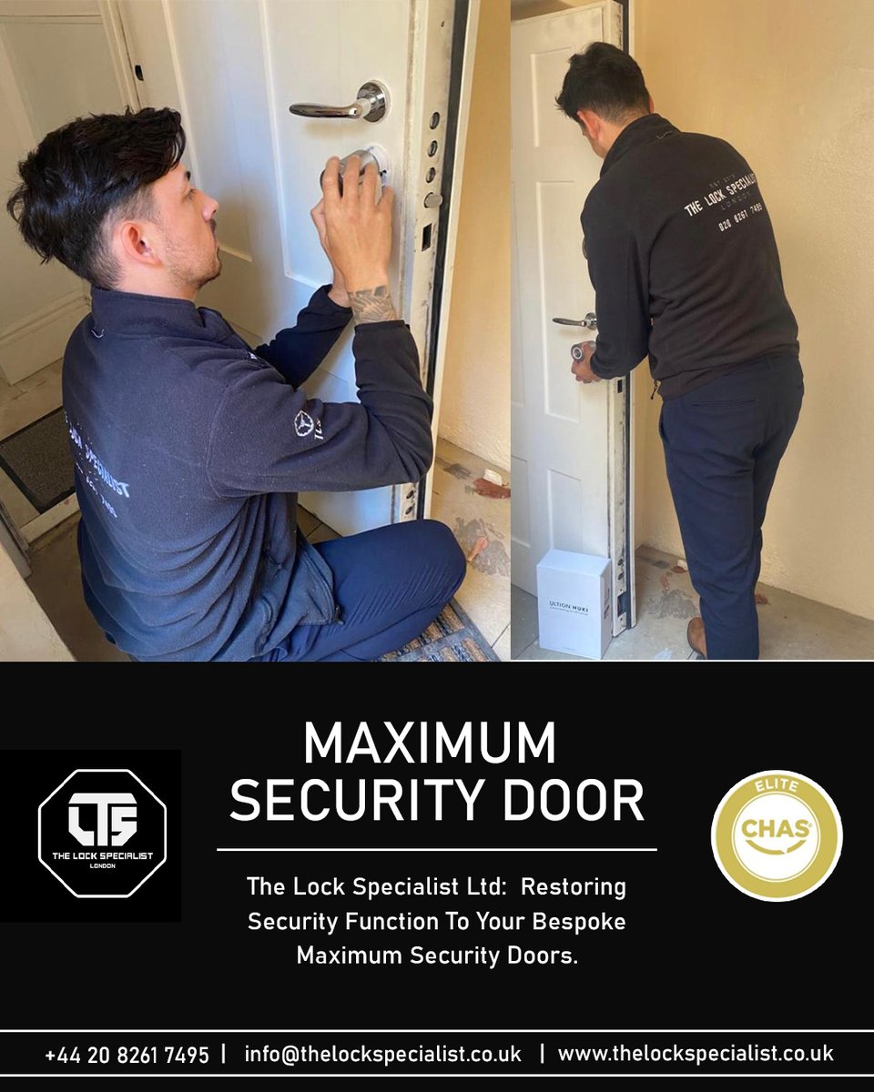 The Lock Specialist Ltd:  Restoring Security Function To Your Bespoke  Maximum Security Doors.

#maximumsecurity #bespokedoors 
#londonsecurity #lockspecialist 
#safetyfirst #craftsmanship 
#fortressdoors #secureliving 
#tailoredelegance #peaceofmind