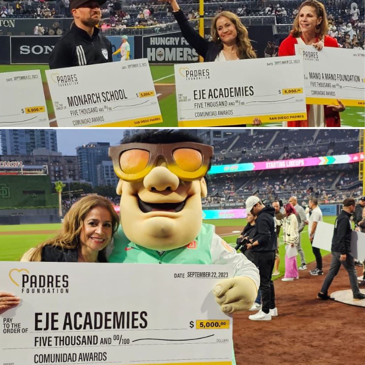 carlos_glezgtez's tweet photo. Susana Villegas was recognized as a 2023 @Padres Awards winner for her volunteer service with several non-profits in SD that help Latino communities. At @ConsulMexSdi we're proud & honored to have her as part of the #ColibriMX Scholarships' Steering Committee. Felicidades Susy!!! https://t.co/FwBxsmXDA9