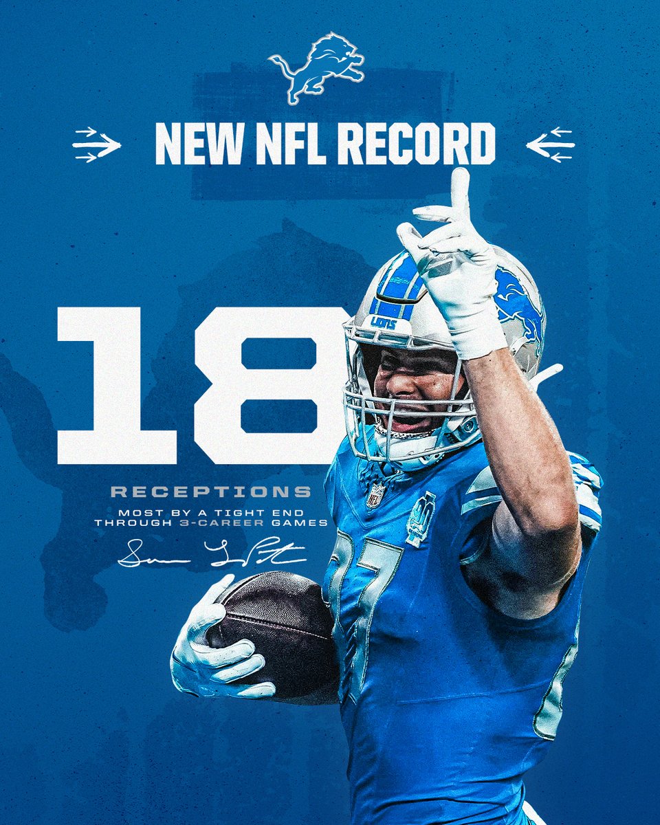 Lions's tweet photo. .@Samlaporta setting records 🔥 https://t.co/ebShT4UzRK