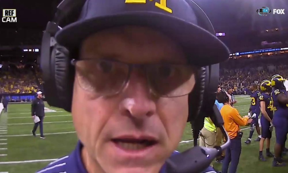 Jim Harbaugh on whether he watched Ohio State vs Notre Dame:

“I was watching. My wife got this YouTube TV, it's like half the price of DIRECTV. No offense DIRECTV but we're over there at YouTube TV now.

Must be 150 games to watch. I'm in hog heaven on Saturday night watching