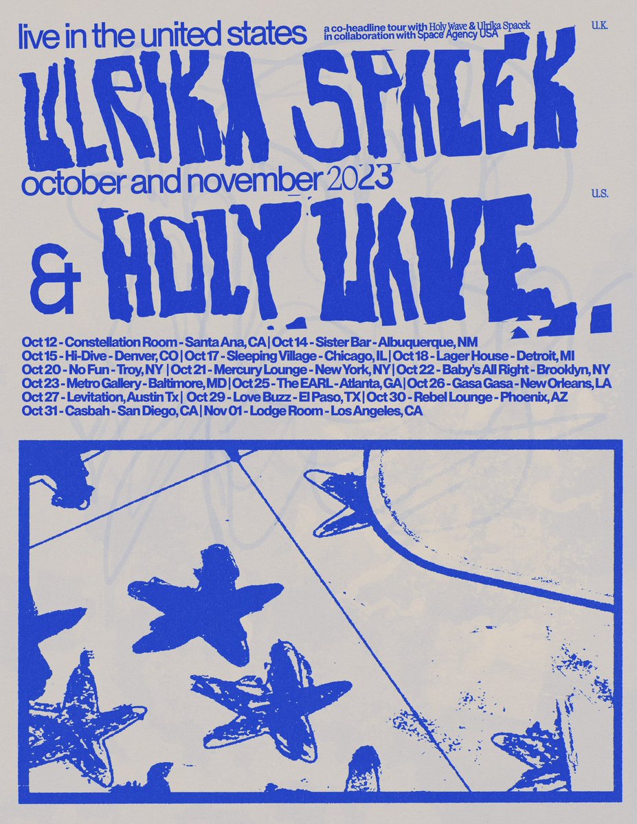 HEADS UP!! @Holy_Wave US tour with @ulrikaspacek starts next month🌬️ Don’t sleep & get your tickets at suicidesqueeze.net/tour/