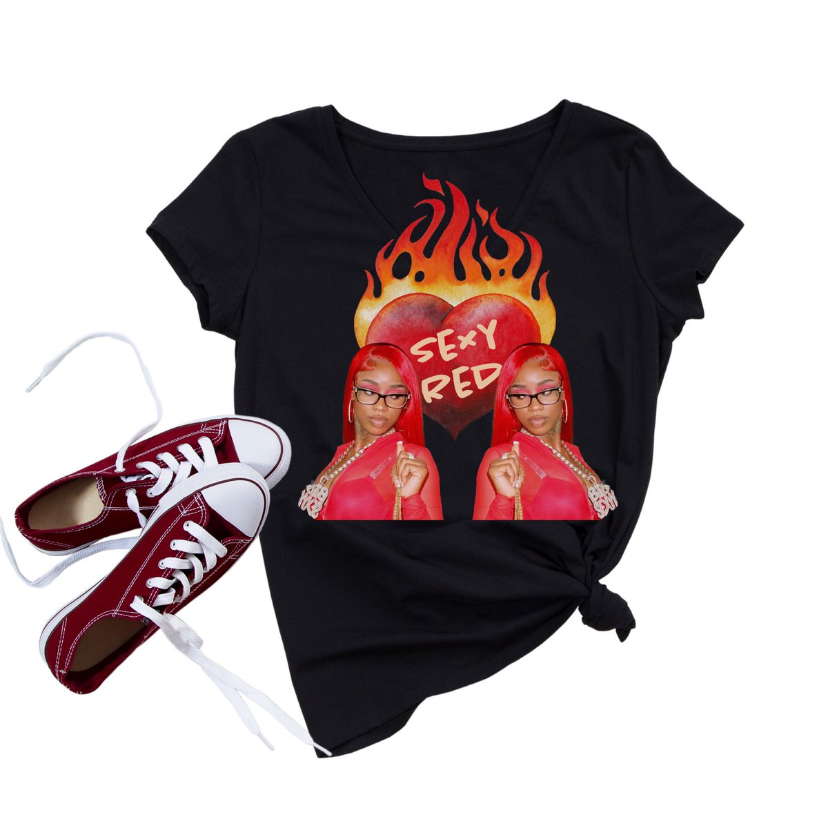 TheSolarArtist's tweet photo. Sexy Red #customshirts #sexyred  #ajafey #badbabys https://t.co/MpPp7dih3E