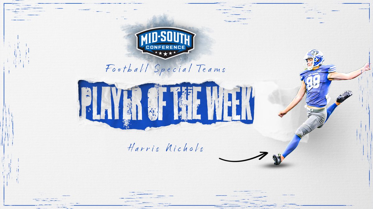 Jbias Dawson and Harris Nichols of the @LWC_Football team were named Mid-South Players of the Week on Monday!! 🏈 📰 shorturl.at/xBL03 | shorturl.at/ksJV6 #GoBlueRaiders⚔️