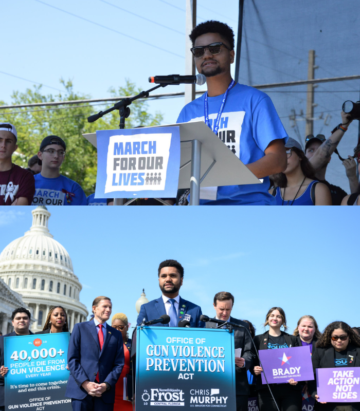 RepMaxwellFrost's tweet image. how it started vs how it's going