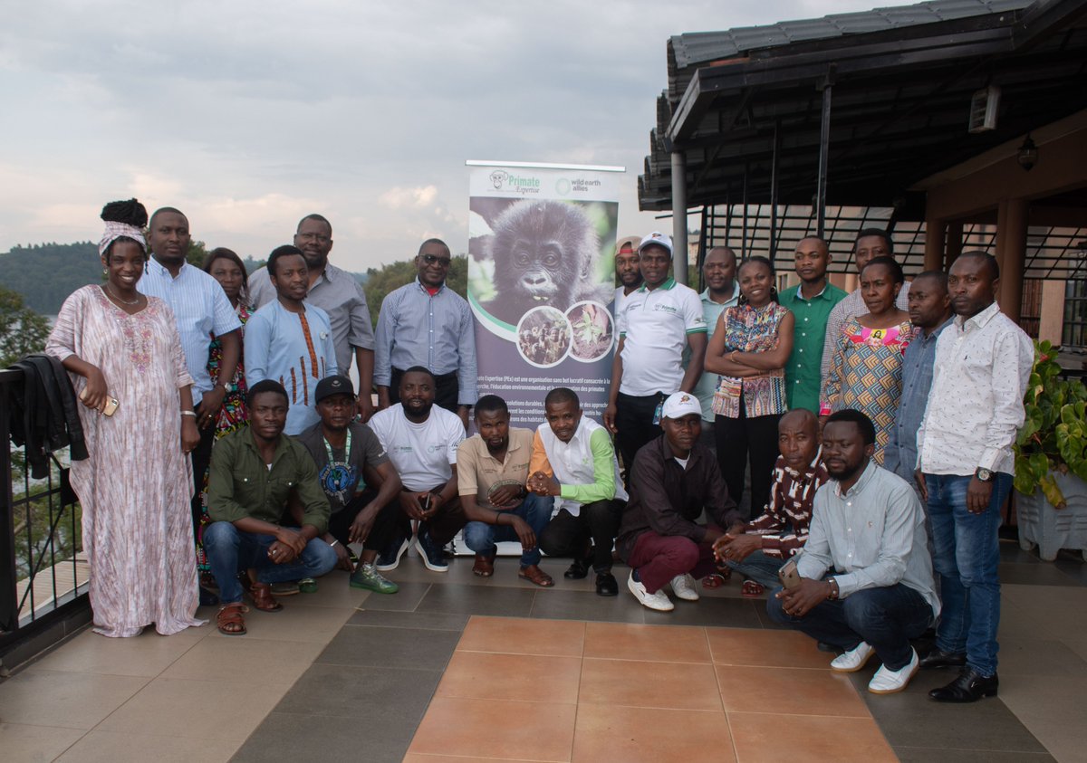 Primatexpertise's tweet photo. To strengthen cohesion among PEx team members, we organized our first ever #teambuilding at @EmeraudeKivu. This experience will strengthen team bonds and improve our performance, leading to a positive impact on the #conservation of Grauers gorilla. 
@WildEarthAllies https://t.co/W0j7KkAPfx